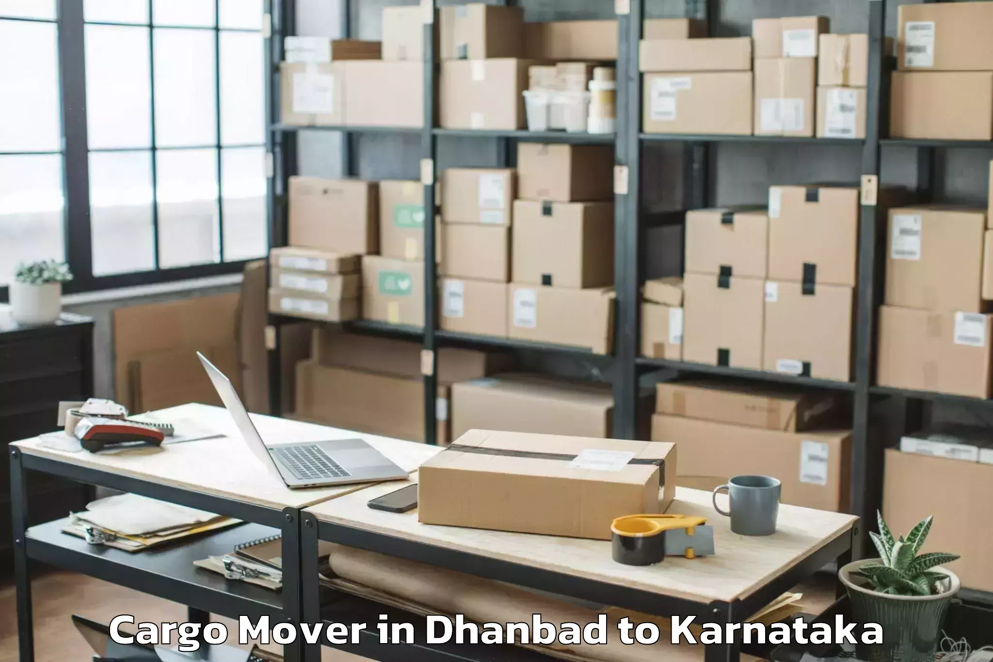 Professional Dhanbad to Hirebettu Cargo Mover